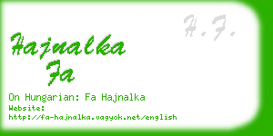 hajnalka fa business card